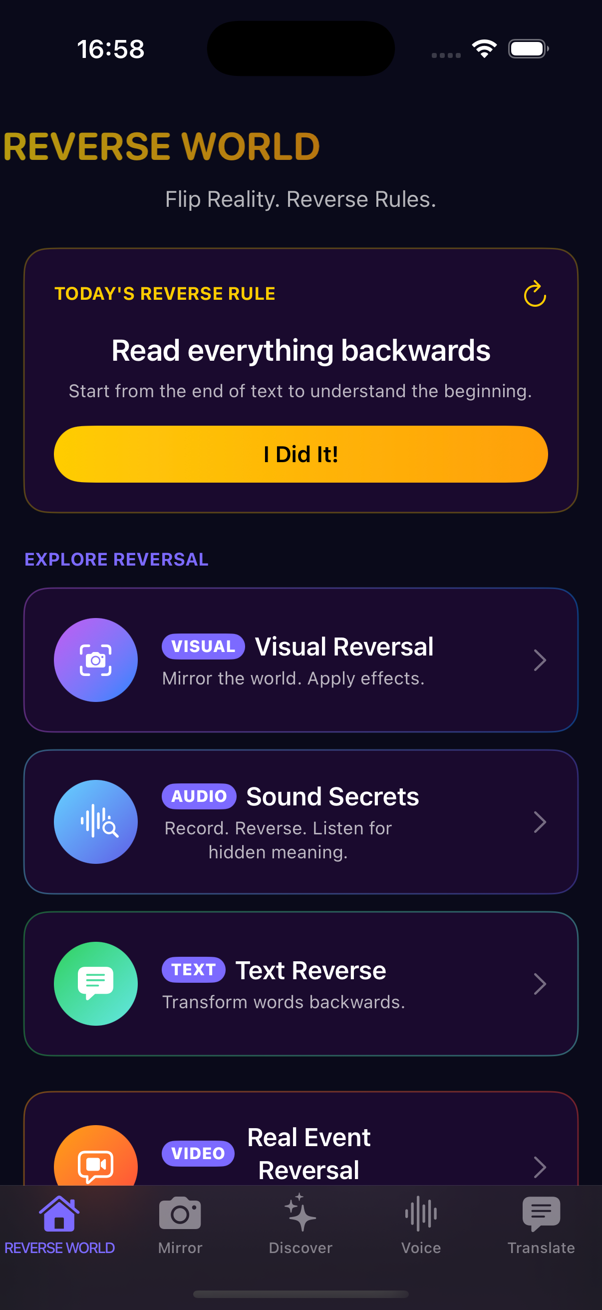 ReverseWorldGo - Live Camera Inversion